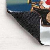 Yorkshire Terrier's Ride Santa Claus auf dem Motor Mousepad (Ecke)