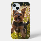 Yorkshire Terriers spielen im Gras Case-Mate iPhone Hülle (Rückseite)