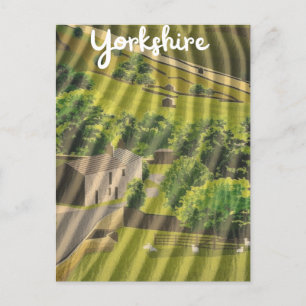 Yorkshire Travel Postcard Art, Yorkshire Travel Ar Postkarte