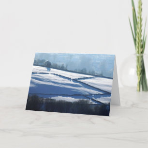 Yorkshire UK Winterlandschaftskarte Feiertagskarte