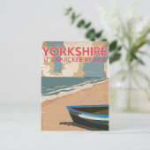 Yorkshire Vintag Railtravel Poster Postkarte (Stehend Vorderseite)