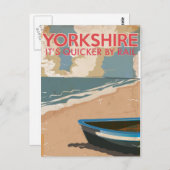 Yorkshire Vintag Railtravel Poster Postkarte (Vorne/Hinten)