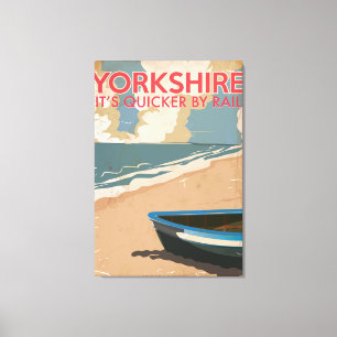 Yorkshire Vintage-Eisenbahn-Reiseposter Leinwanddruck