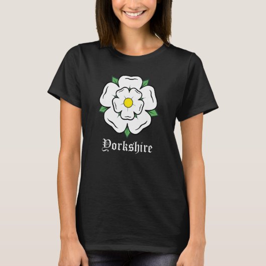 Yorkshire White Rose Symbol UK Country T-Shirt (Vorderseite)