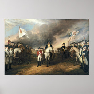 Yorktown Auslieferung durch Plakat Johns Trumbull