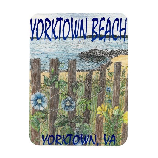 Yorktown Beach Magnet (Vertikal)