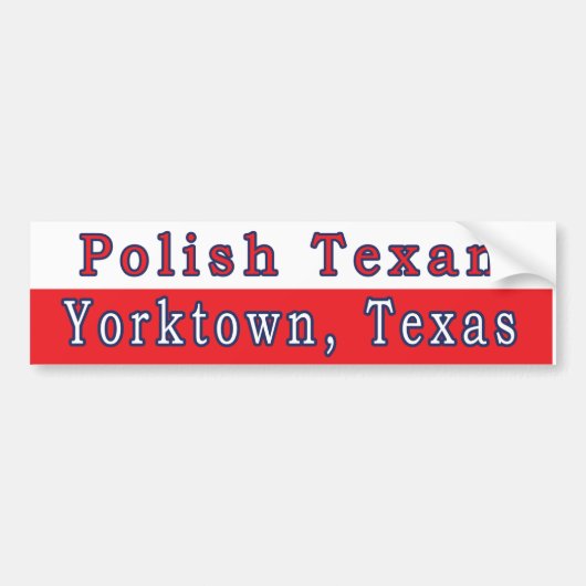 Yorktown Polish Texan Autoaufkleber (Vorne)