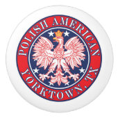 Yorktown Texas Polnischer Adler Keramikknauf (Vorderseite)