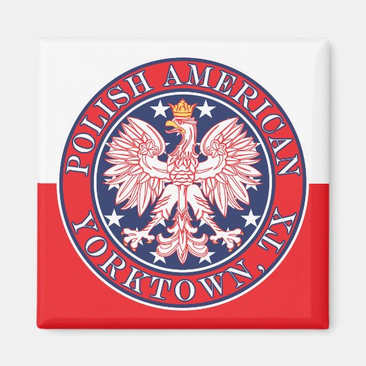 Yorktown Texas Polnischer Adler Magnet (Vorne)