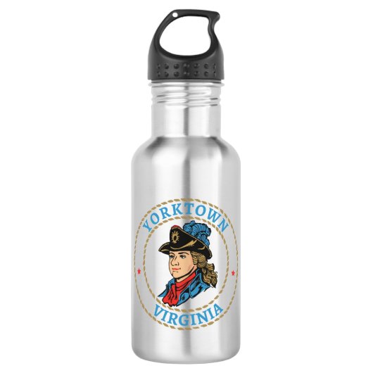 Yorktown Virginia Colonial Edelstahlflasche (Vorderseite)