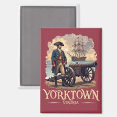 Yorktown Virginia Colonial Soldier Vintag Magnet (Vorderseite/Rückseite)