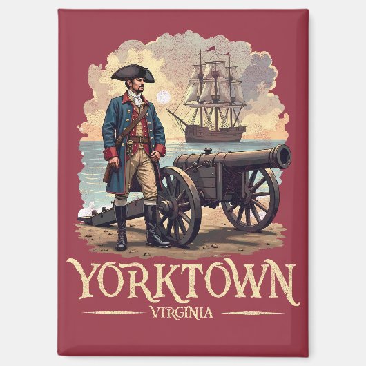 Yorktown Virginia Colonial Soldier Vintag Magnet (Vorderseite)