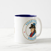 Yorktown Virginia Colonial Zweifarbige Tasse (VorderseiteRechts)