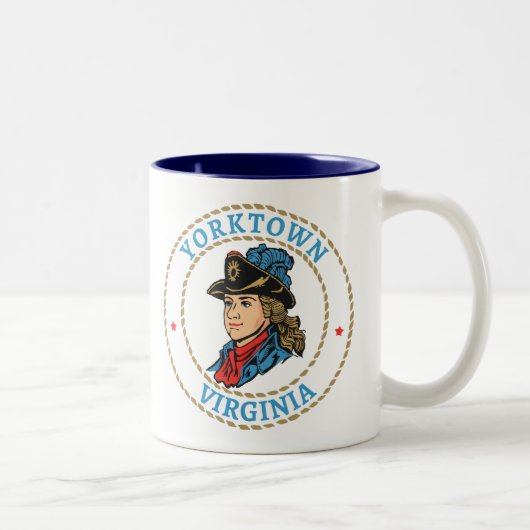 Yorktown Virginia Colonial Zweifarbige Tasse (Rechts)