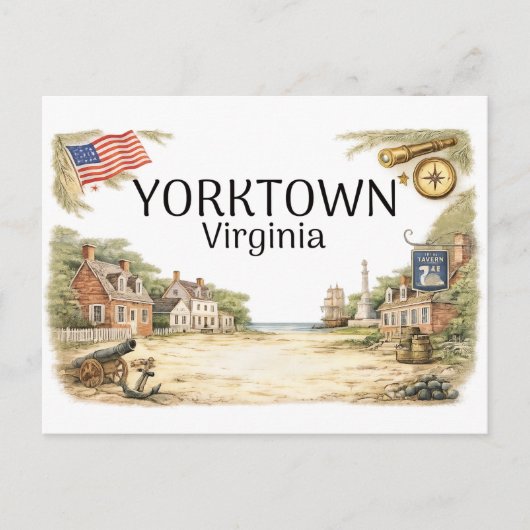 Yorktown Viriginia Postkarte (Vorderseite)