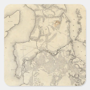 Yorktownto Williamsburg Quadratischer Aufkleber