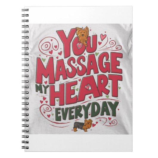 Yorky-Herzmassage Notizblock (Vorderseite)