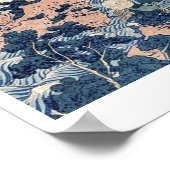Yoro Wasserfall Mino Province by Katsushika, Hokus Poster (Ecke)