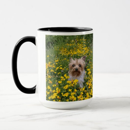 Yorshire Terrier Feld Tasse (Links)