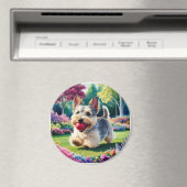 Yorshire Terrier Puppy im Park Magnet (In Situ (Geschirrspüler))