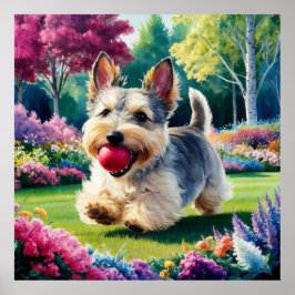 Yorshire Terrier Puppy im Park Poster