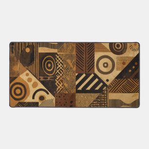 Yoruba African Designs in Erdtönen Schreibtischunterlage