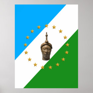 Yoruba-Flagge Oduwa Yoruba Nation Poster
