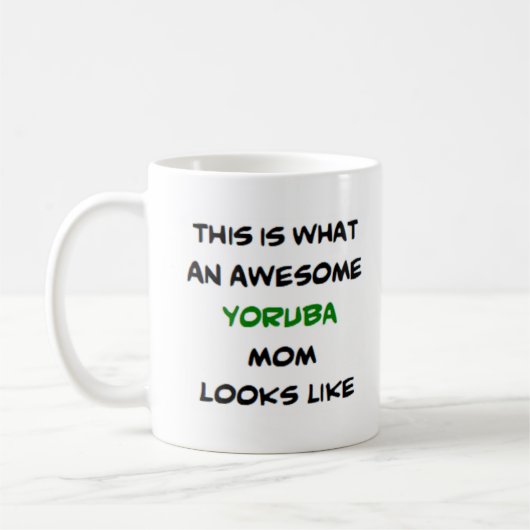 Yoruba Mama, phantastisch Kaffeetasse (Links)