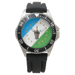 Yoruba Nation Watch Flagge der Republik Oduwa Armbanduhr