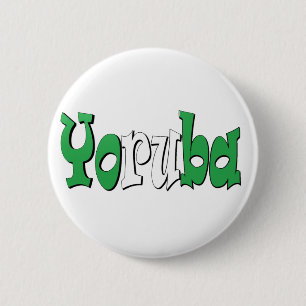 Yoruba (nigerische Flagge) Button
