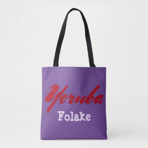 Yoruba Stamm Lila Tasche
