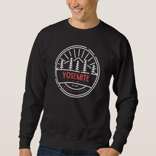 Yosemite Adventure Explorer Outdoor Camping Hiking Sweatshirt (Vorderseite)