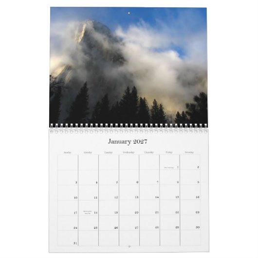 YOSEMITE-ANSICHTEN KALENDER (Jan 2027)