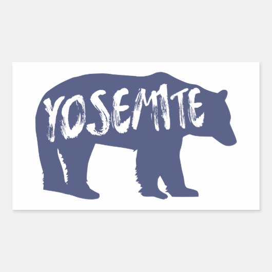 Yosemite Bear Rechteckiger Aufkleber (Vorderseite)