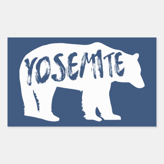 Yosemite Bear Rechteckiger Aufkleber (Vorderseite)