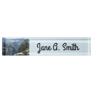 Yosemite-Bergblick im Yosemite-Nationalpark Namensplakette
