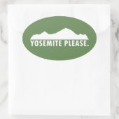 Yosemite Bitte Ovaler Aufkleber (Tasche)