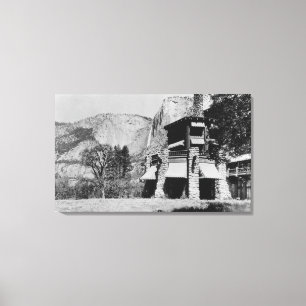 Yosemite, CA - das Ahwahnee Häuschen und das Tal Leinwanddruck