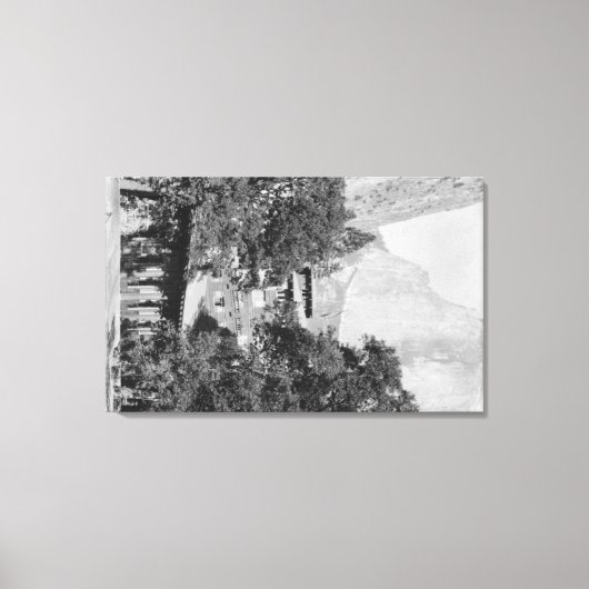 Yosemite, CA - The Ahwahnee Lodge and El Capitan Leinwanddruck (Vorderseite)