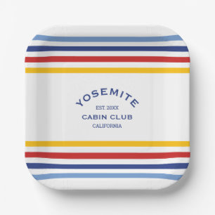 Yosemite Cabin Club Wappen Maggiore Pappteller