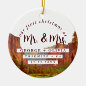 Yosemite California - Die erste Weihnachtsfeier Keramik Ornament (Vorne)