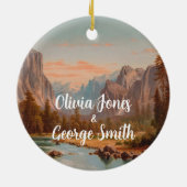 Yosemite California - Die erste Weihnachtsfeier Keramik Ornament (Hinten)