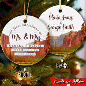 Yosemite California - Die erste Weihnachtsfeier Keramik Ornament