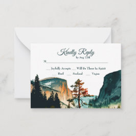 Yosemite California Nature - UAWG Wedding Insert Mitteilungskarte