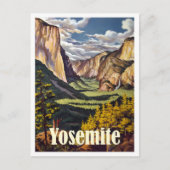Yosemite California Postkarte (Vorderseite)