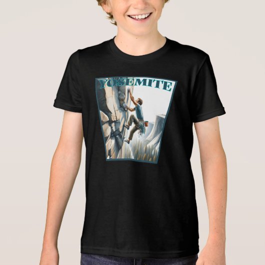 Yosemite California Rock Climbing Tri-Blend Shirt (Vorderseite)