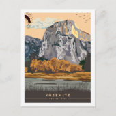 Yosemite California USA Travel Place Illustration Postkarte (Vorderseite)
