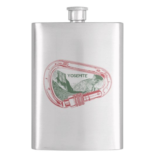 Yosemite Climbing Carabiner Flachmann (Vorderseite)