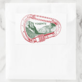 Yosemite Climbing Carabiner Rechteckiger Aufkleber (Tasche)
