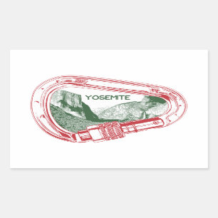 Yosemite Climbing Carabiner Rechteckiger Aufkleber